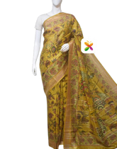 PURE LINEN DIGITAL PRINT SAREE SILK ZONE